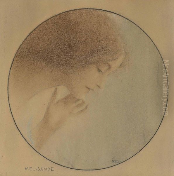 Melisande Oil Painting by Fernand Khnopff