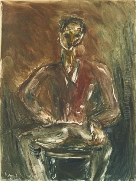 Seated Gentleman Oil Painting by Wolf Kibel