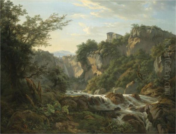 A View Of Tivoli Oil Painting by Paul Joseph Kiederich