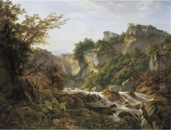 A View Of Tivoli Oil Painting by Paul Joseph Kiederich