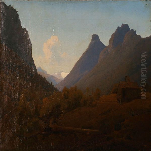 Burdalsbrae I Hardanger Oil Painting by Anton Edvard Kieldrup