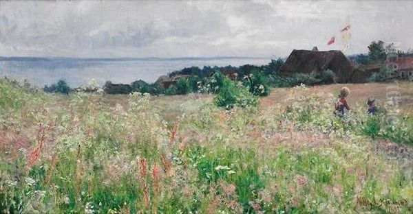 Hoysommer 1893 1893 Oil Painting by Kitty Christine Kielland