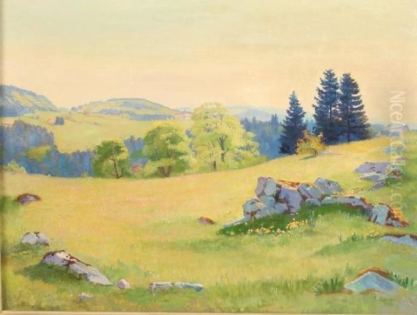 Paysage Dans Le Jura Oil Painting by Robert Kiener