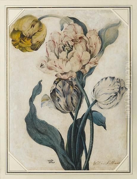 Flower Study Oil Painting by William Edward Kilburn