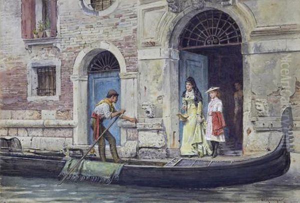 A Venetian Outing Oil Painting by George Goodwin Kilburne