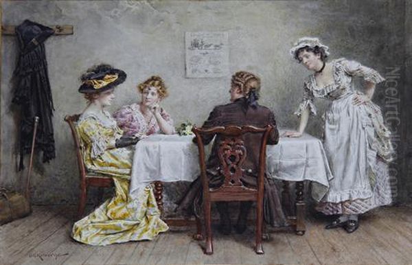 Travellers Oil Painting by George Goodwin Kilburne