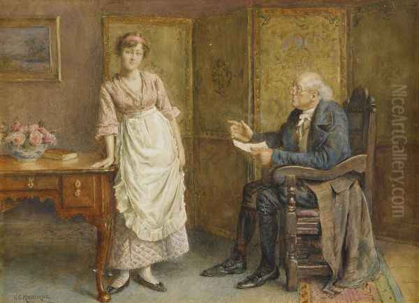 Interior Oil Painting by George Goodwin Kilburne