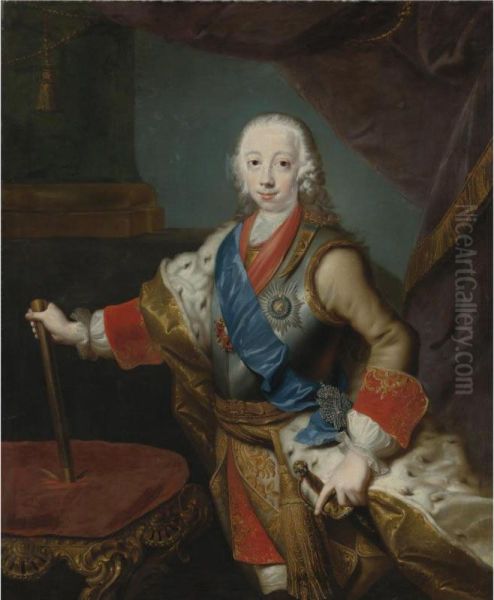 Portrait Of The Great Prince Peter Fedorovich Oil Painting by Georg Christoph Kilian