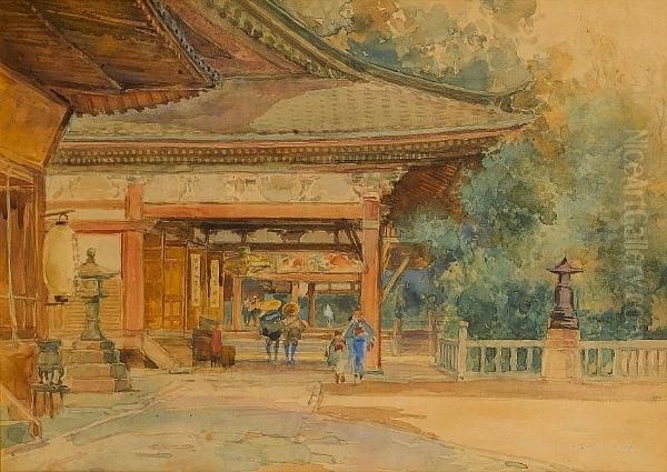 Early 20th Century Oil Painting by Ishikawa Kin'Ichiro