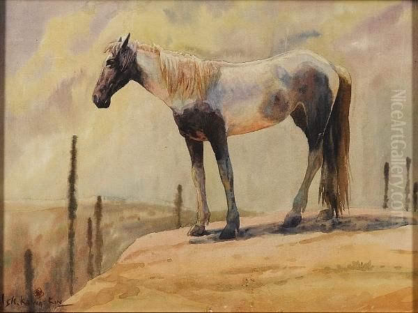 Horse Oil Painting by Ishikawa Kin'Ichiro