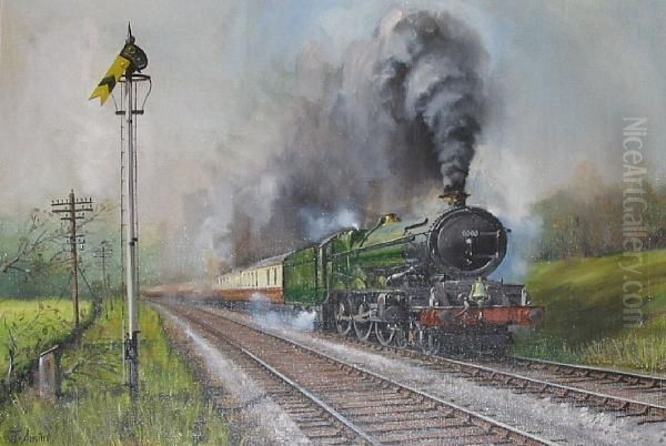 V At Speed Oil Painting by George W. King