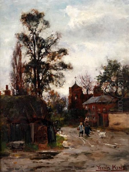 Going To The Village Oil Painting by Henry John Yeend King