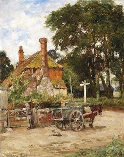 Reposing At The Crossroads Oil Painting by Henry John Yeend King