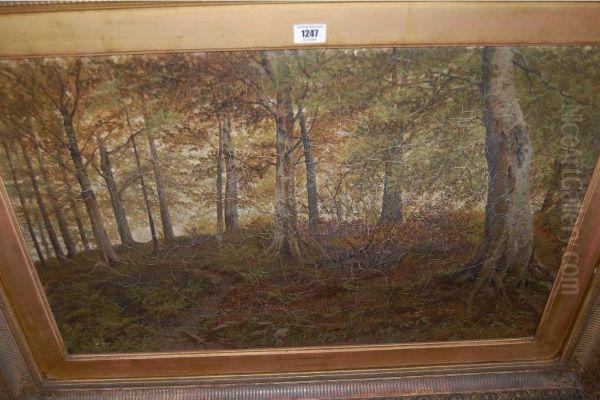 Heaming Wood, Yorkshire Oil Painting by Henry John Kinnnaird