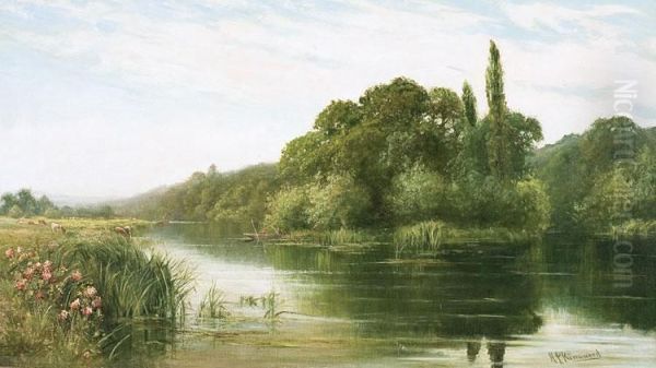 The Thames Below Goring Oil Painting by J.G. Kinnaird