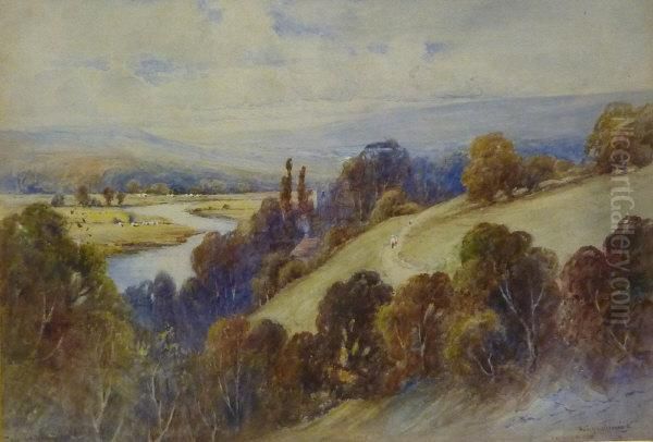 Pastoral River Scenes Oil Painting by Wiggs Kinnaird