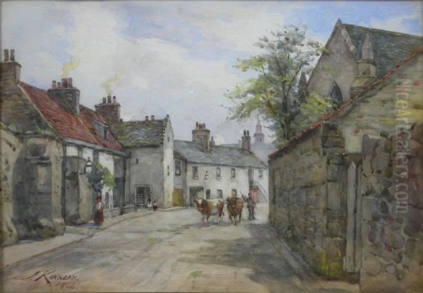 Restalrig, Edinburgh Oil Painting by James Scott Kinnear