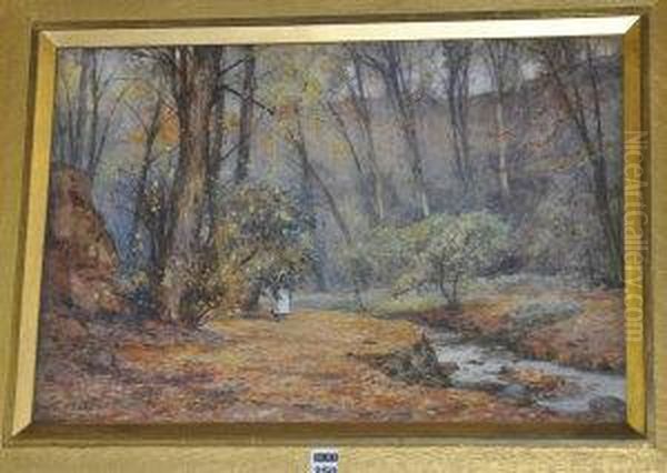 The Braid Hermitage In Autumn Oil Painting by James Scott Kinnear