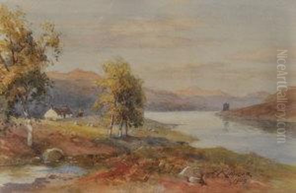 A West Highland Loch Landscape Oil Painting by James Scott Kinnear