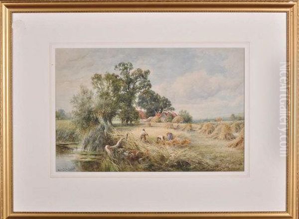 View Near Dorking, Surrey Oil Painting by Henry John Kinniard