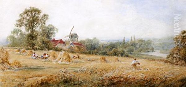 'near Pangbourne, Thames' Oil Painting by Henry John Kinniard