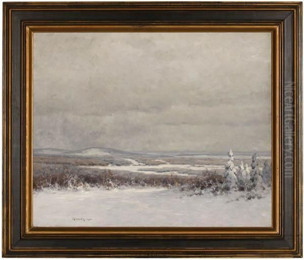 Winter Landscape Oil Painting by Nelson Gray Kinsley