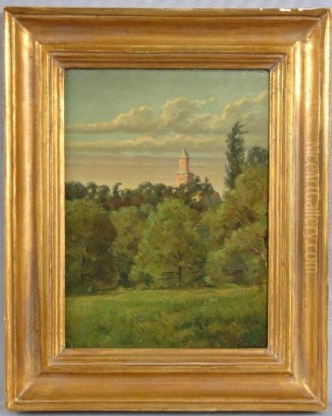 Waldrand In Kronberg Oil Painting by Nelson Gray Kinsley