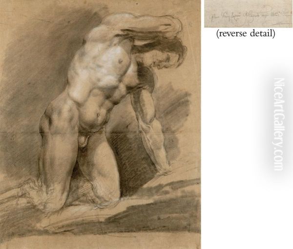 Study Of A Male Nude Oil Painting by Orest Adamovich Kiprenskii