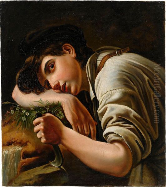 A Young Gardener Oil Painting by Orest Adamovich Kiprenskii