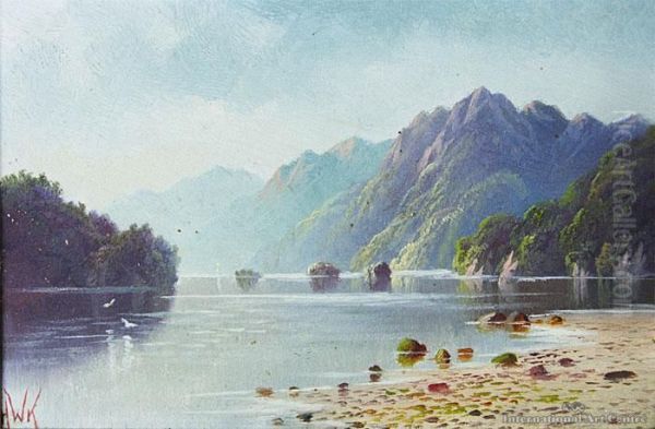 Manapouri Oil Painting by Henry William Kirkwood