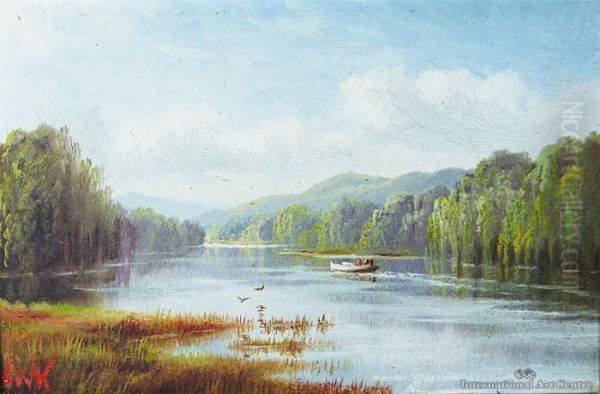 Waikato River Oil Painting by Henry William Kirkwood