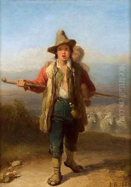 Der Gute Hirte Oil Painting by Johann Baptist Kirner