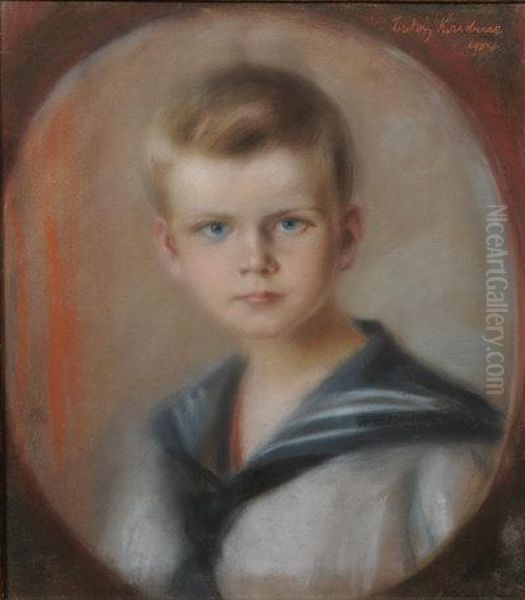 Portrait Of A Sailor Boy. Oil Painting by Ludwig Kirschner