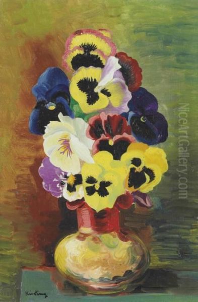 Les Pensees Oil Painting by Moise Kisling