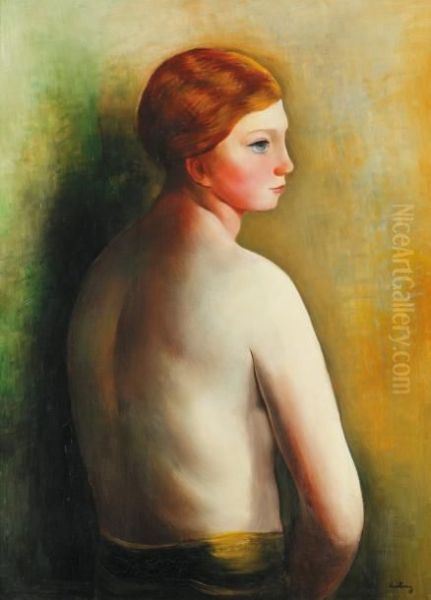 Nu De Dos Oil Painting by Moise Kisling