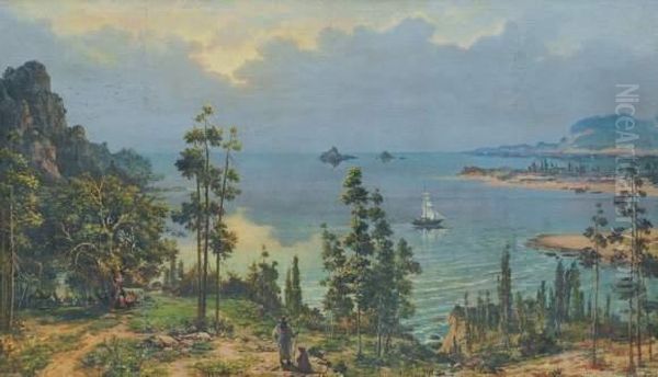 Paysage Ukrainien Oil Painting by Alexander Alexandrovich Kiselev