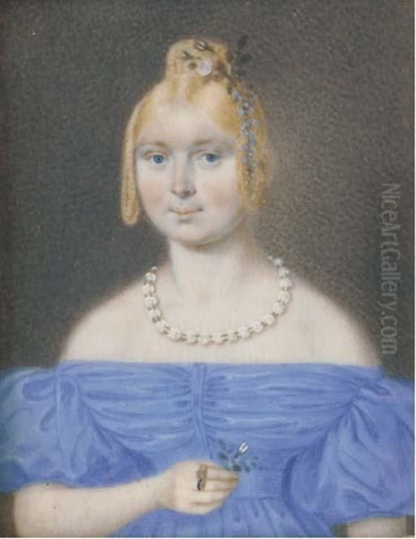 A Young Lady Oil Painting by Patricius Kittner