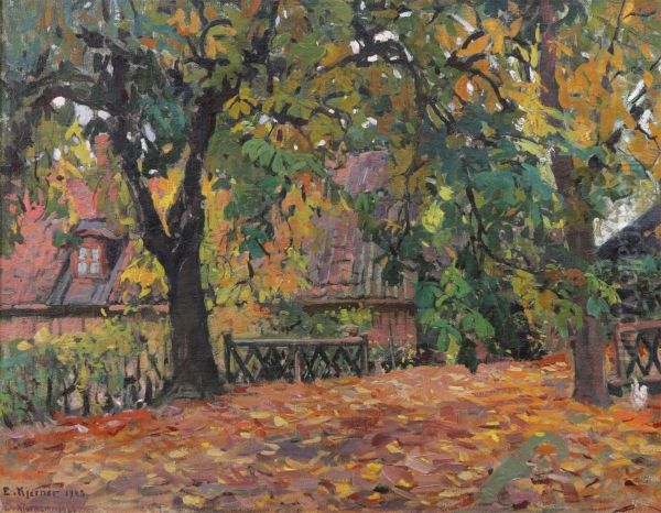 Park I Hostskrud Oil Painting by Esther Kjerner