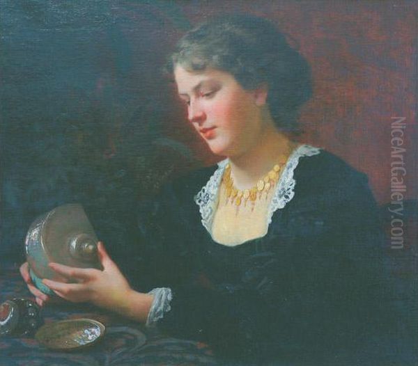 La Collectionneuse De Nautiles Oil Painting by Friedrich Christian Klass