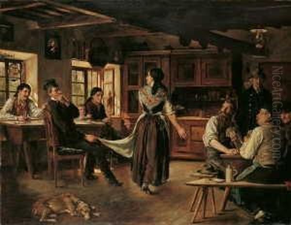 Signiert Und Datiert Unten Links: Ch. Klaus/1890. Oil Painting by Christian Klaus