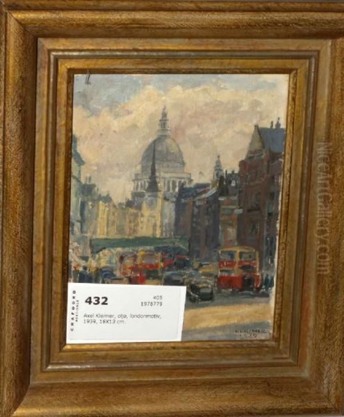 Londonmotiv Oil Painting by Axel Kleimer