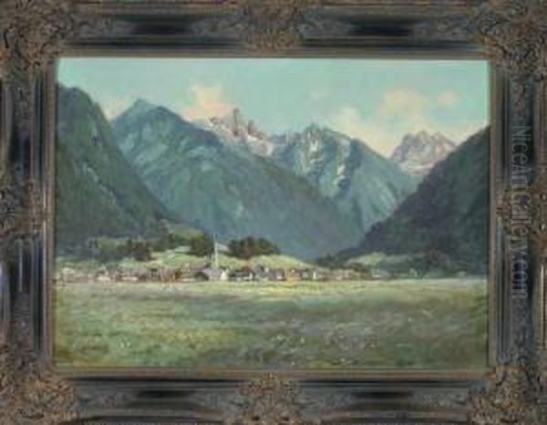 Blick Auf Oberstdorf Oil Painting by Anna Klein