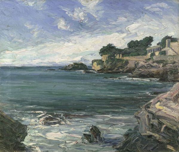 Ligurische Kuste Oil Painting by Julian Klein Von Diepold