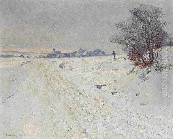 Winterlandschaft Oil Painting by Maximilian Klein Von Diepold