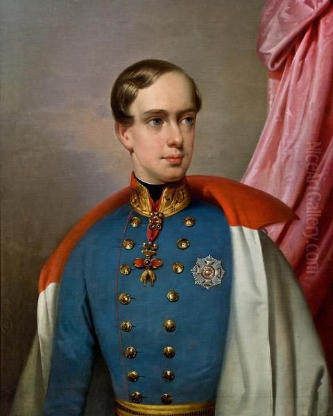 Kaiser Franz Joseph I. Von Osterreich Oil Painting by Eduard Klieber