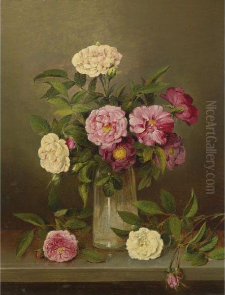 Still Life With Flowers Oil Painting by Eduard Klieber