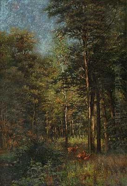 Landsknechte Und Magd Im Schankraum Oil Painting by Eugen Johann Georg Klimsch