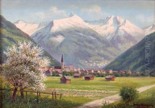 Hofgastein Oil Painting by Hermann Klingsbogel