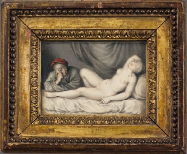 Le Sommeil De Venus Ou L'amour Endormi Oil Painting by Karl-Gustav Klingstedt