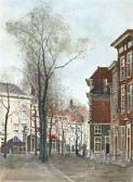 Zeeuws Plein Oil Painting by Johannes Christiaan Karel Klinkenberg